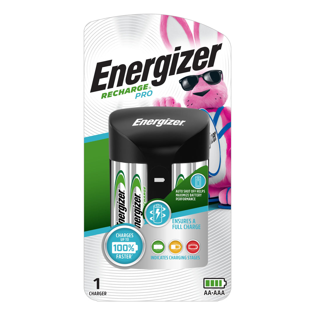 Energizer Recharge Wert Ladegerät mit 4 AA NiMH Akkus im lieferumfang enthalten Pro Charger w/ 4-AA