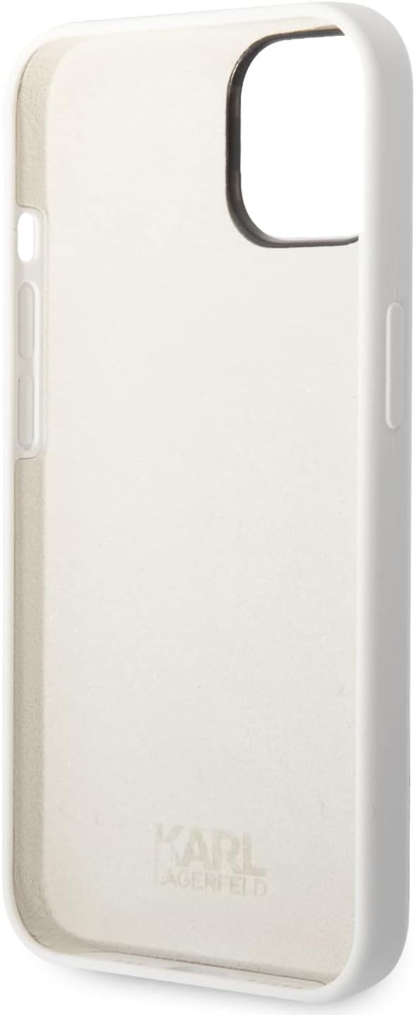 KARL LAGERFELD KLHCP14MSNCHBCH Hülle für iPhone 14 Plus 6,7" hardcase Weiss Silic Schwarz, Schwarz