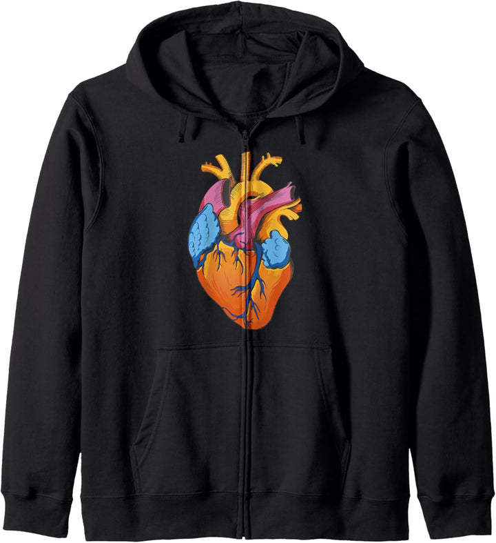 Anatomie des Herzens Körperorgane Kapuzenjacke