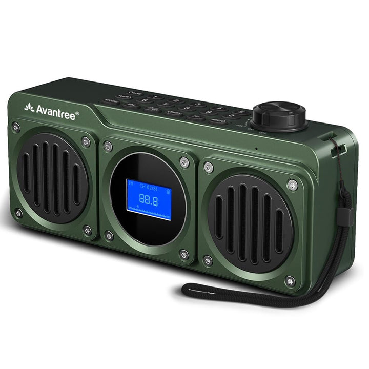 Avantree Boombyte - FM Kleins Radio mit Bluetooth Lautsprecher Tragbares mit kraftvollem Sound, Ster