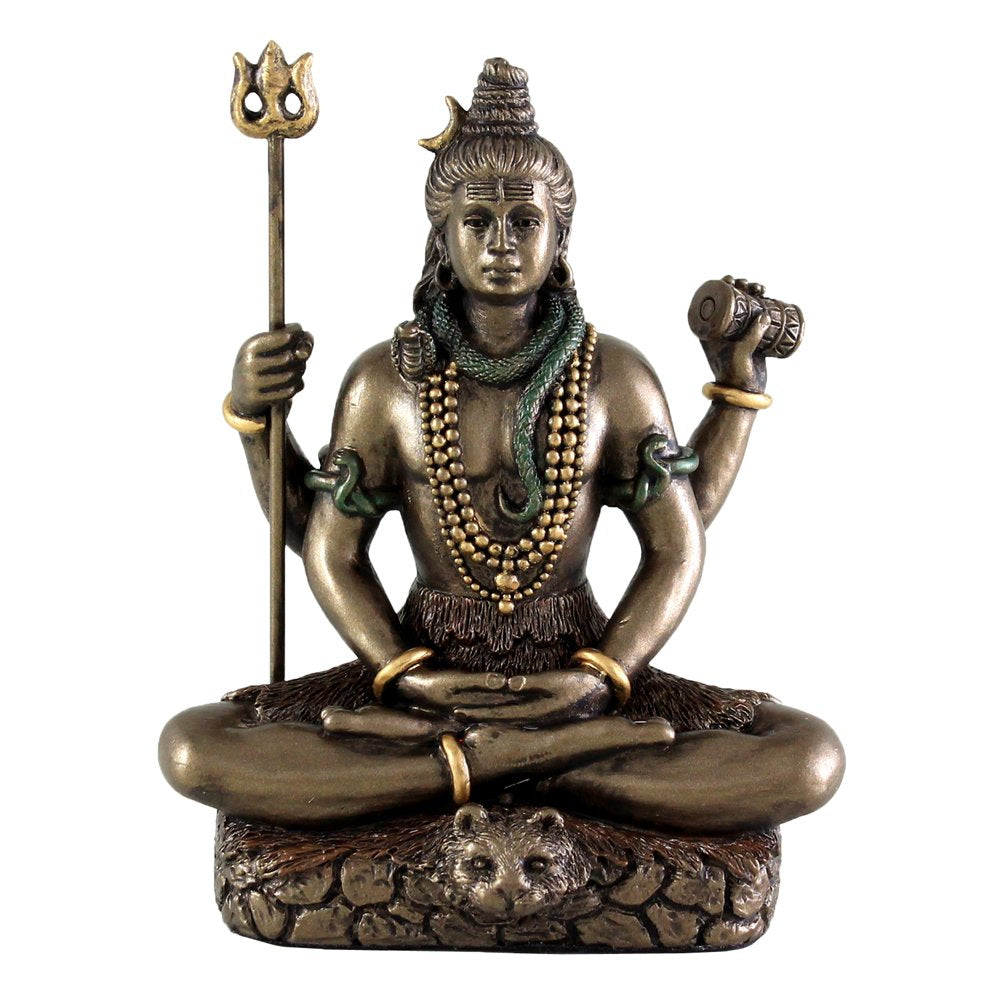 Top Collection Hindu Gott Lord Shiva in Meditation Bronze Finish Figur Skulptur Statue