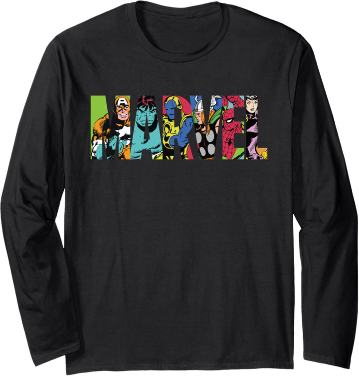 Marvel Logo Avengers Pop Art Langarmshirt