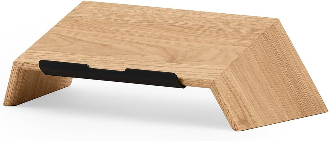 Oakywood - Laptop Ständer Holz - Notebook Stand - für Laptops 13-14", Hand Made, mit Metall Halterun