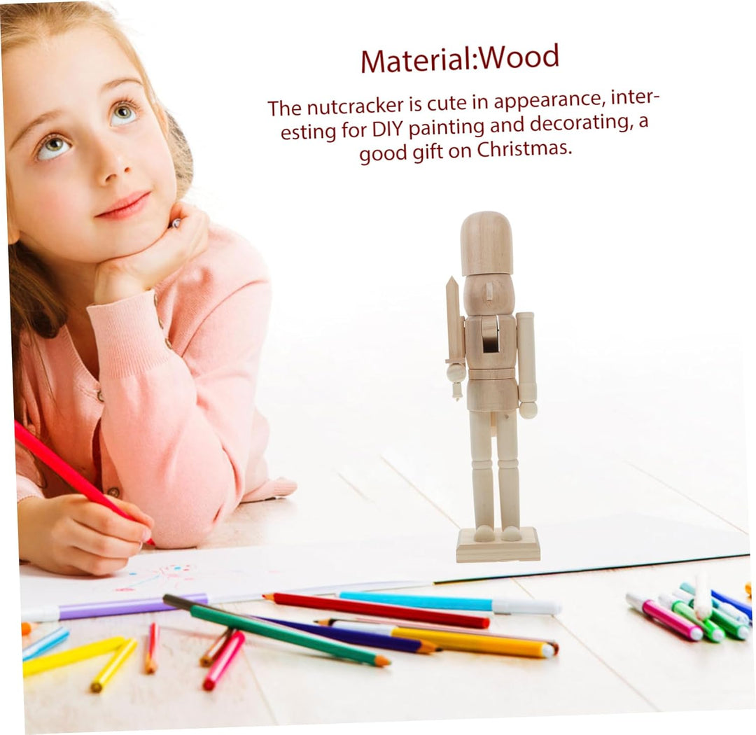 Garneck Marionettenkönigsoldat Dekoration Ornamente unlackierter Nussknacker Heimwerken Tür Dekorati