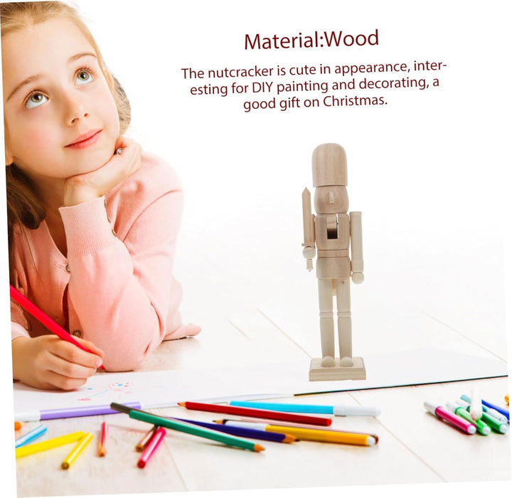 Garneck Marionettenkönigsoldat Dekoration Ornamente unlackierter Nussknacker Heimwerken Tür Dekorati