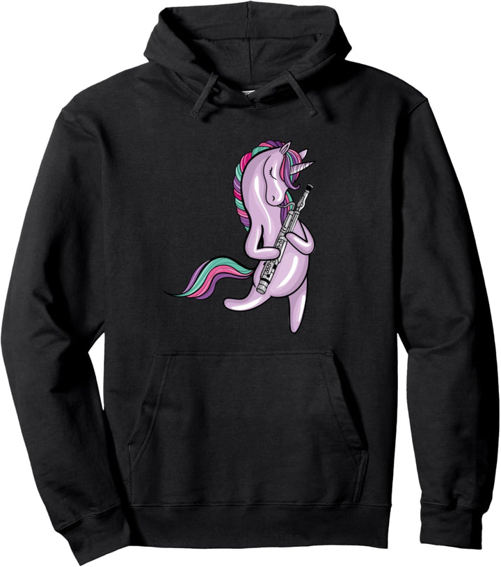 Lustiges Fagott spielendes Einhorninstrument Fagottistisches Pullover Hoodie