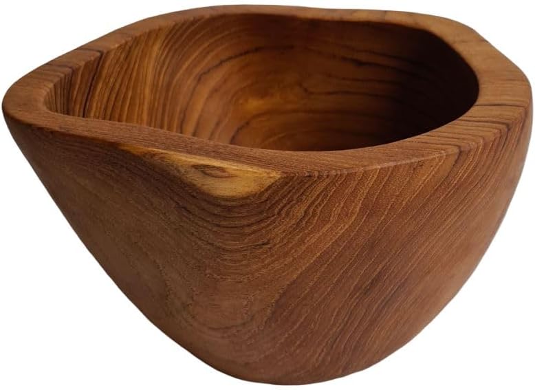 Windalf Rustikale Snack Holzschale MARIELLA Ø 18 cm Nussschale Deko-Schale Schmuckschale Wurzelholz