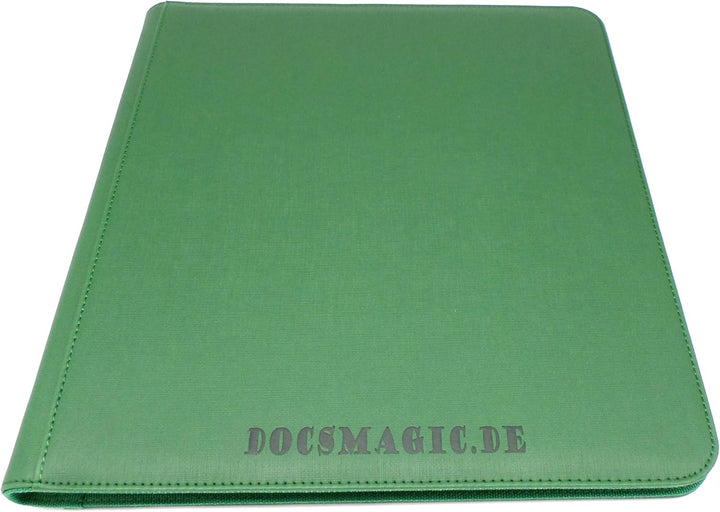 docsmagic.de Premium Pro-Player 12-Pocket Playset Zip-Album Dark Green - 480 Card Binder - MTG - PKM