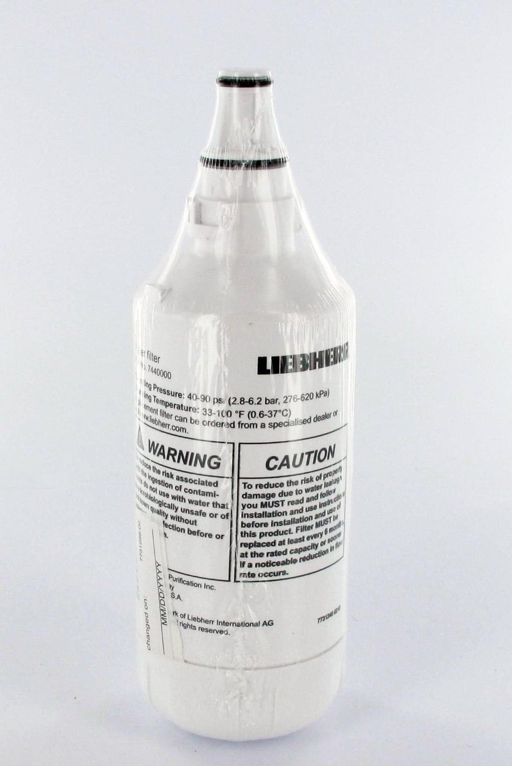 Liebherr 7440000 und 744000200 Kühlschrank-Wasserfilter OEM, weiss, klein