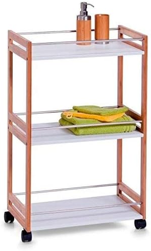 Zeller Aufbewahrungsbox, Bambus/Holzimitat, Weiss, 56 x 14.5 x 159.5 cm 18633