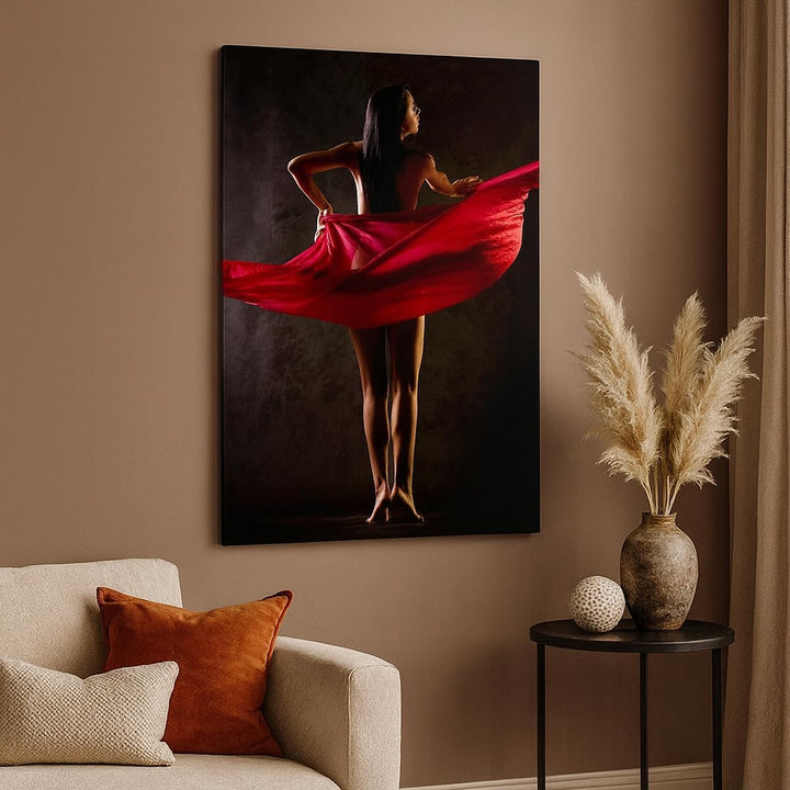 Bilder auf Leinwand 55x100cm Leinwandbild mit Rahmen Schönheit Körper Tänzer Mädchen Gross Wanddeko