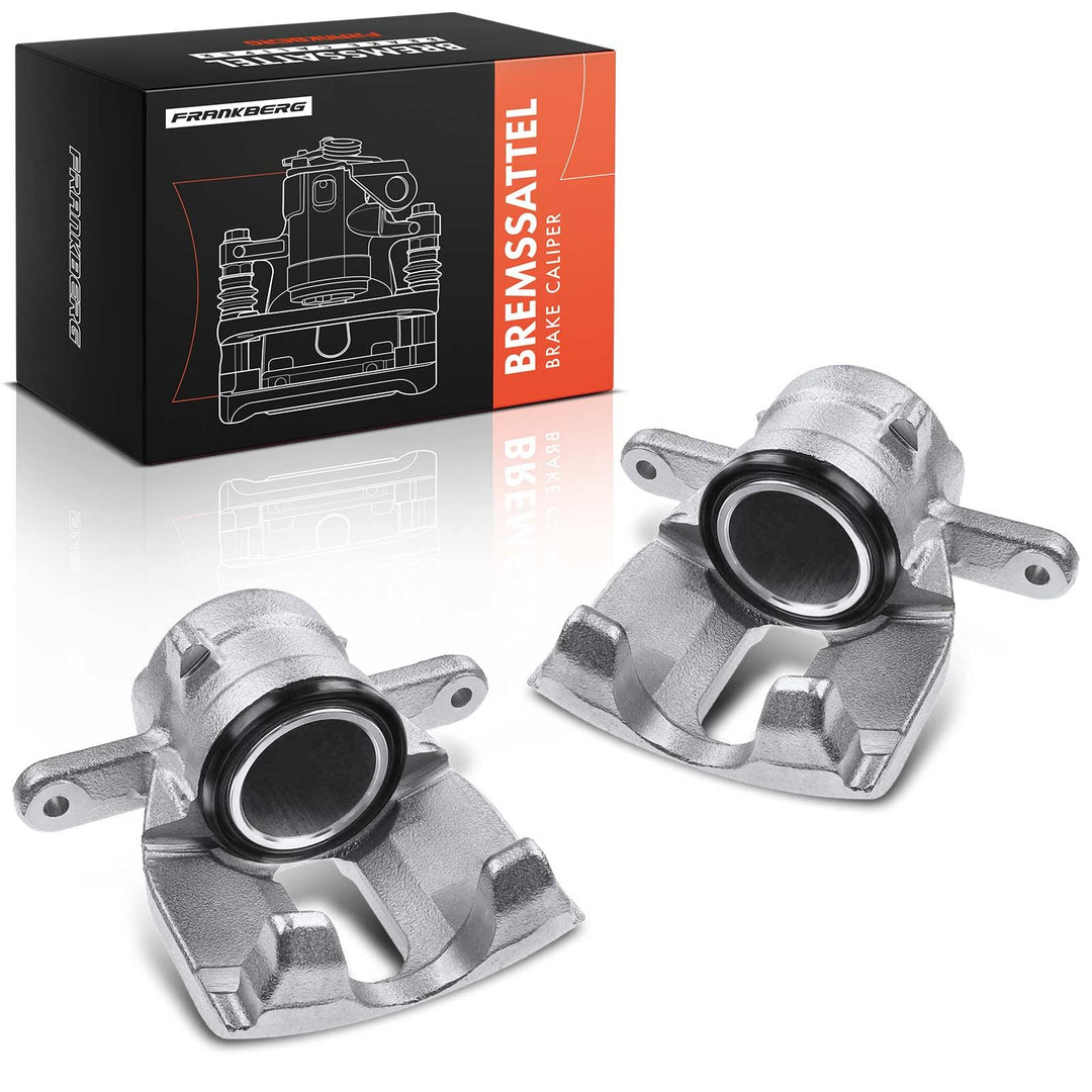 Frankberg 2x Bremssattel Bremszange Vorderachse Kompatibel mit Micra C+C III Micra III K12 2003-2010