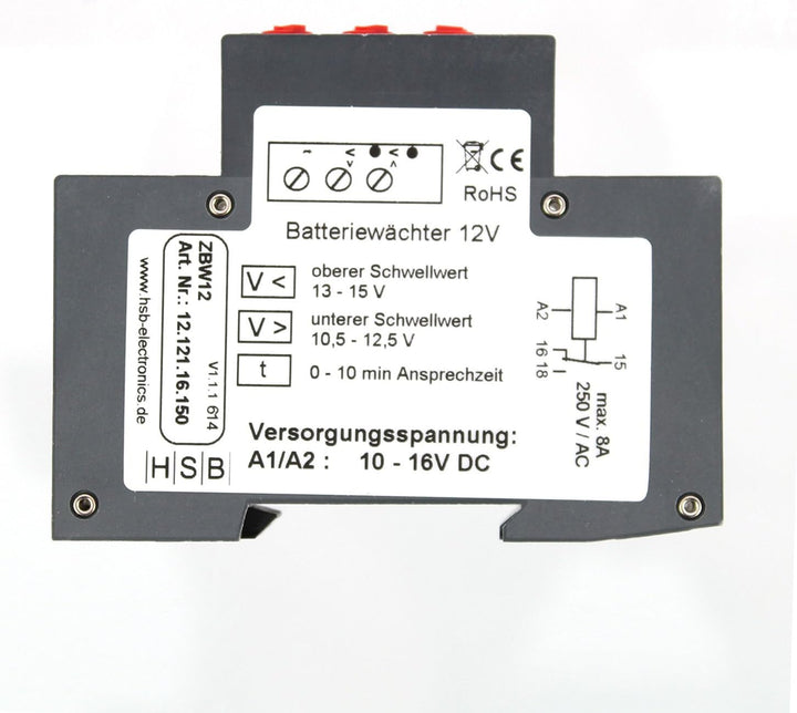 Offgridtec© Spannungsüberwachung 12V - Tiefenentladeschutz Überspannungsschutz, 12V