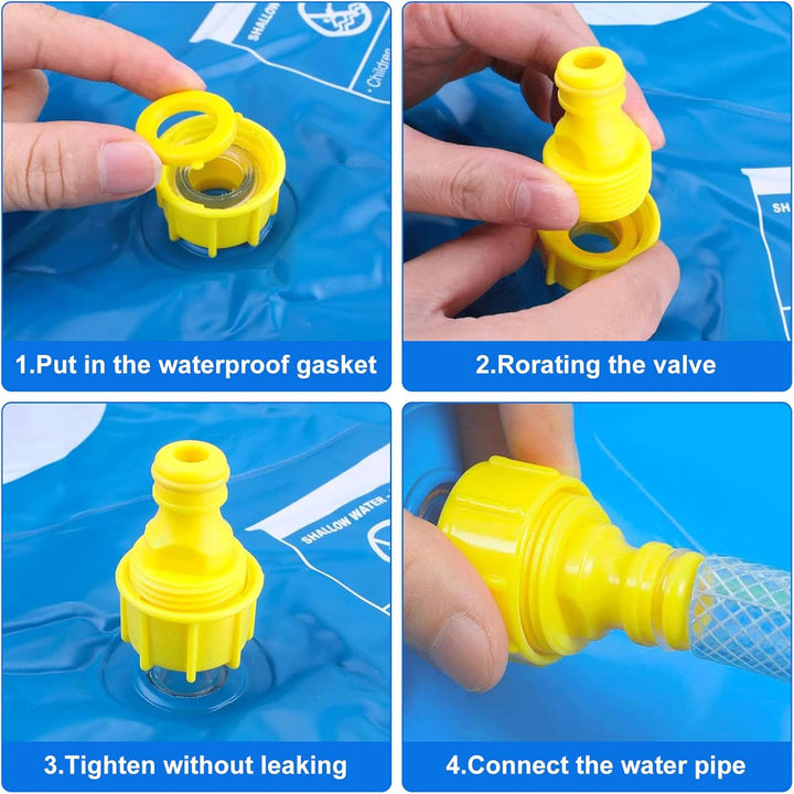 Wasserspielzeug Kinder, 170CM Sprinkler Wasser Spielmatte für Draussen, Outdoor Garten, Hunde Pool W