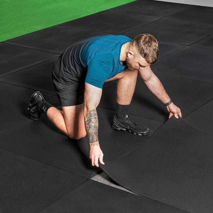 METIS Bodenschutzmatte Fitnessgerät [1m²] | Sport Matten Boden für Zuhause &amp; Fitnessstudios | rutsch