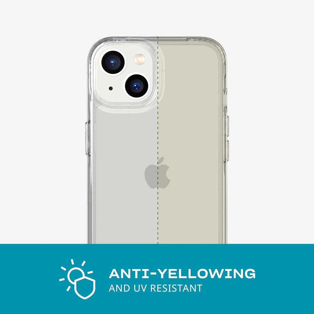 Tech 21 iPhone 14 Evo Clear - Kratzfeste, stossabsorbierende klare Handyhülle mit 3, 6 m Multi-Drop