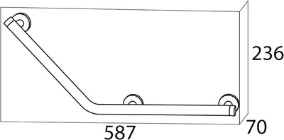 Tiger Boston Haltegriff 135°, Version rechts, Edelstahl poliert, TÜV-geprüft Variante rechts Edelsta