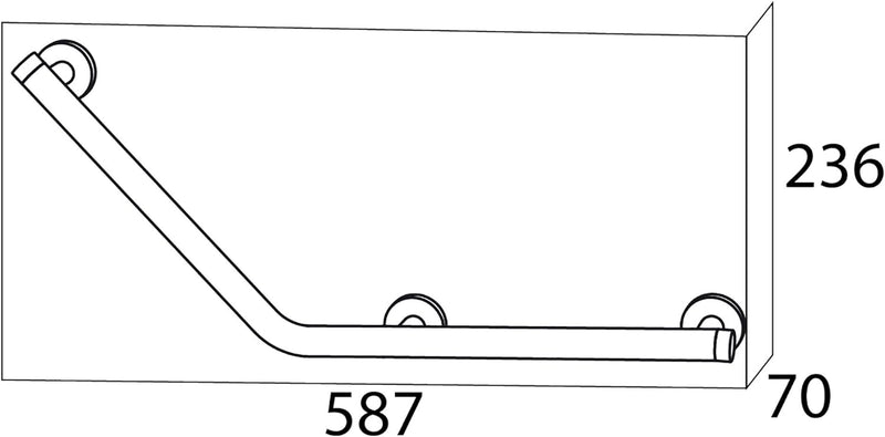 Tiger Boston Haltegriff 135°, Version rechts, Edelstahl poliert, TÜV-geprüft Variante rechts Edelsta