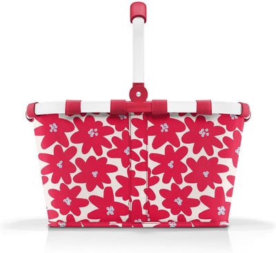 reisenthel carrybag frame daisy red – Stabiler Einkaufskorb mit viel Stauraum und praktischer Innent