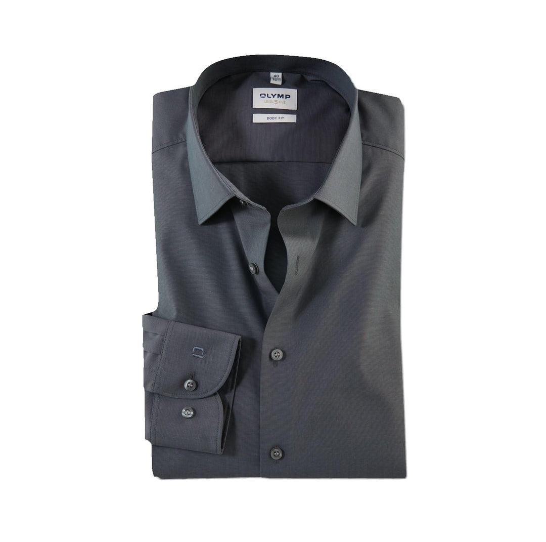 OLYMP Herren T-Shirt V-Ausschnitt Schlank 080112 38 Anthrazit (-67-), 38 Anthrazit (-67-)