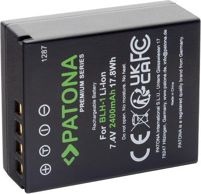 (Volldekodiert) PATONA Premium (2X) Ersatz für Akku Olympus BLH-1 (echte 2040mAh) zu Olympus OM-D E-