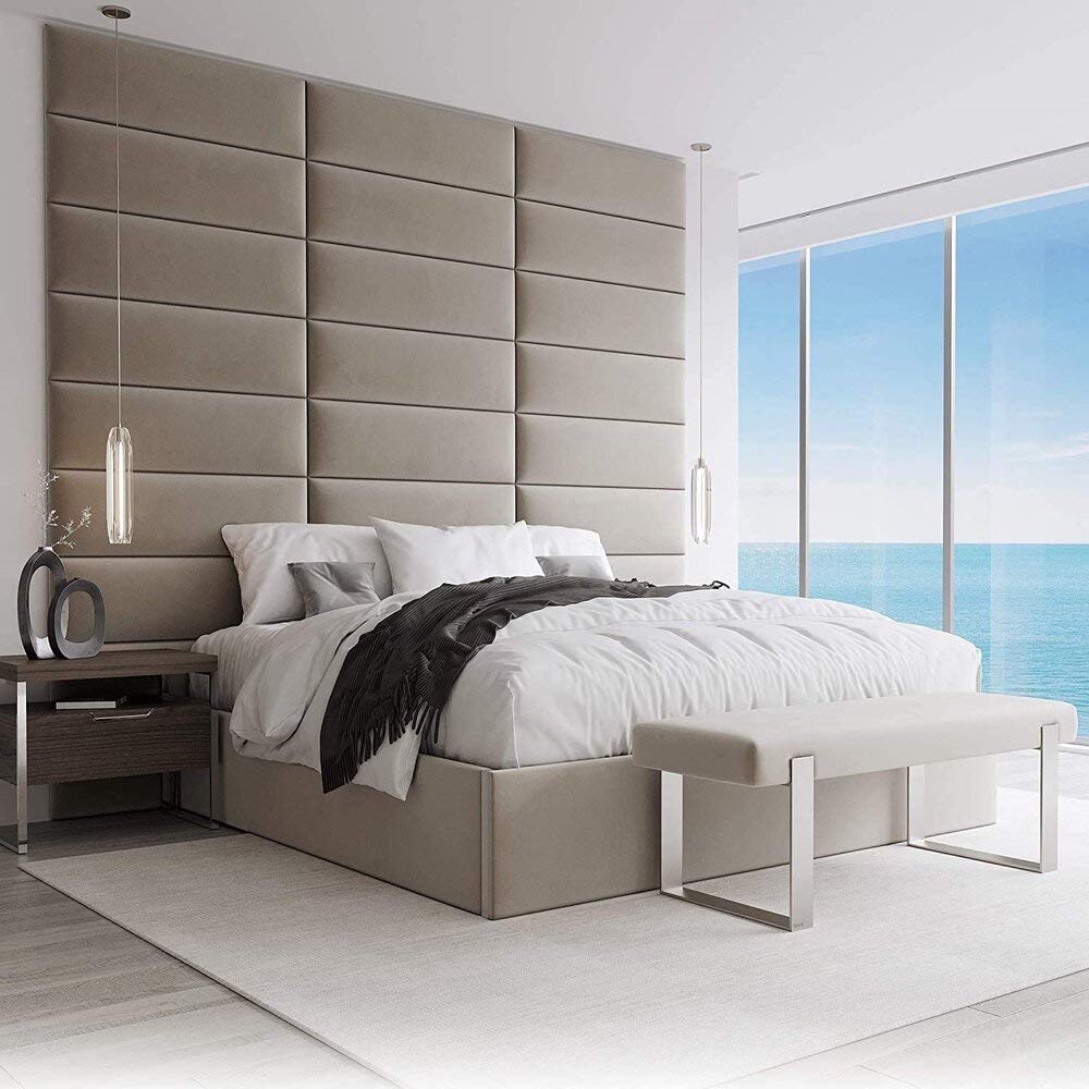 VANT Gepolsterte Kopfteile - Accent Wall Panels - Pack von 4 - Einfach Passen - König und Zwilling B