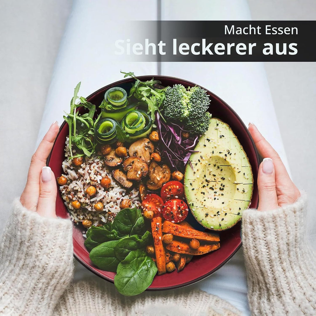 MIAMIO Le Papillon Kollektion – Dessertteller 6er Set Steingut Geschirrserie 21 cm – Spülmaschinen-
