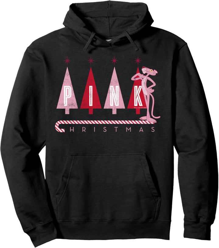 Pink Panther Pink Christmas Portrait Pullover Hoodie
