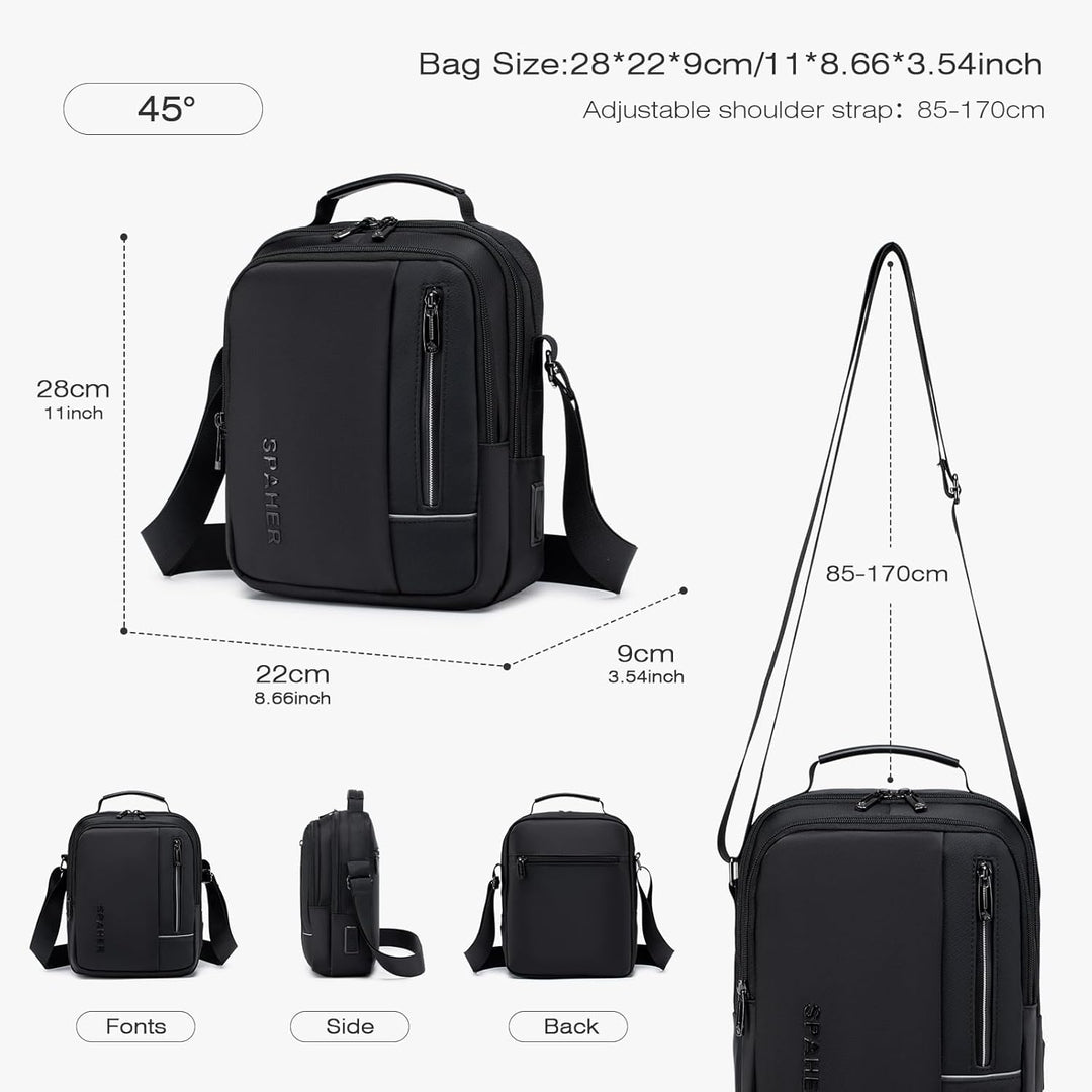 SPAHER Herren Handtaschen Zum Umhängen Umhangetasche Mann Schultertasche Männer Herrentasche Zum Umh