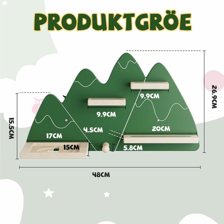 Tonie Regal Green Mountain –Wandmontiertes Tonie-Regal für Toniebox, Ladestation, Magnetisches Tonie