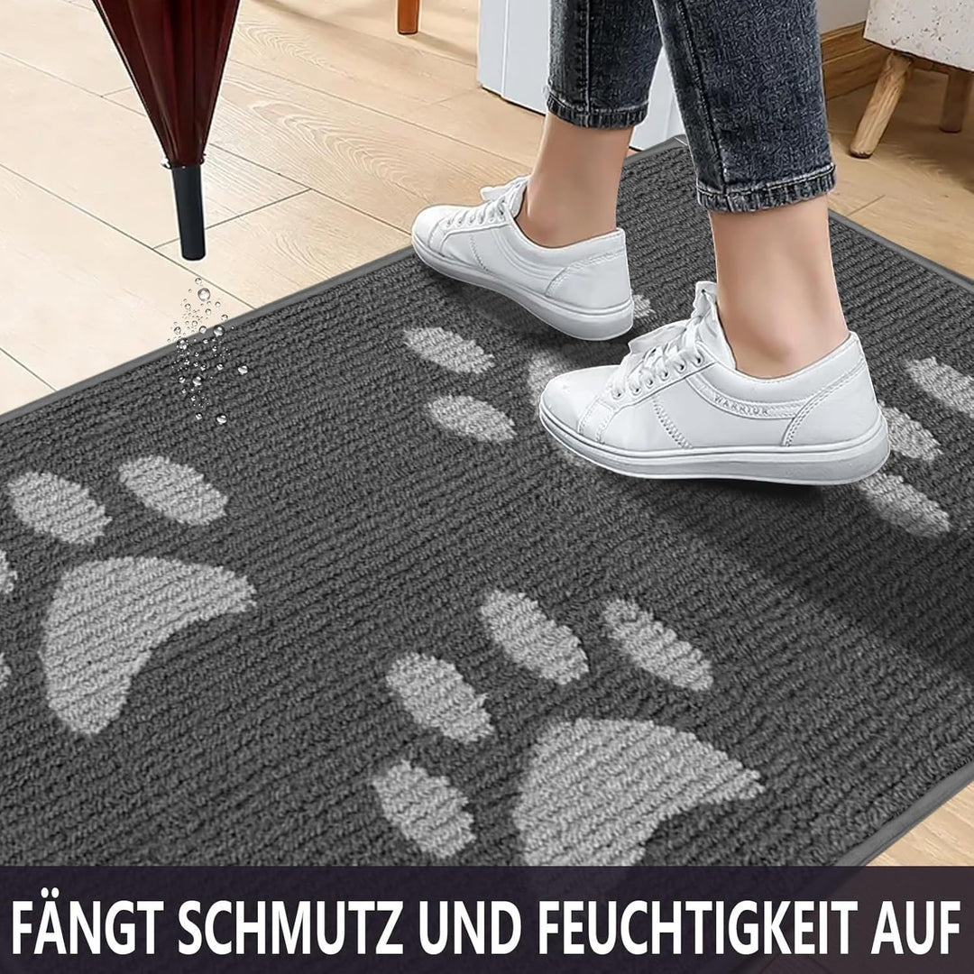 Schmutzfangmatte Innen & Aussen [80×120cm] – Fussmatte mit Rutschfester Unterseite | Saugstarke Fuss