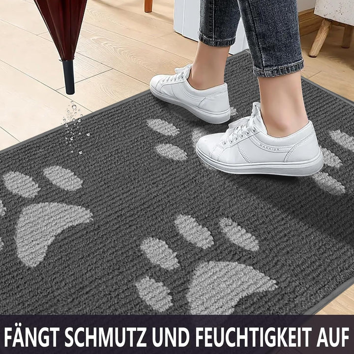 Schmutzfangmatte Innen & Aussen [80×120cm] – Fussmatte mit Rutschfester Unterseite | Saugstarke Fuss