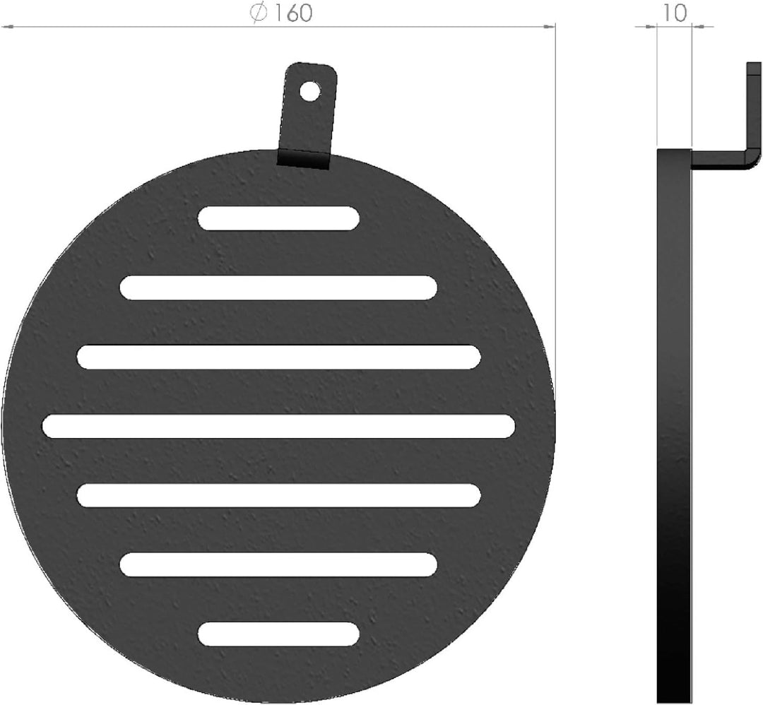 Kaminrost/Ascherost Rund Ø 160 x 10 mm passend für Hark ** Kaminöfen inkl. Modellübersicht - Aschero