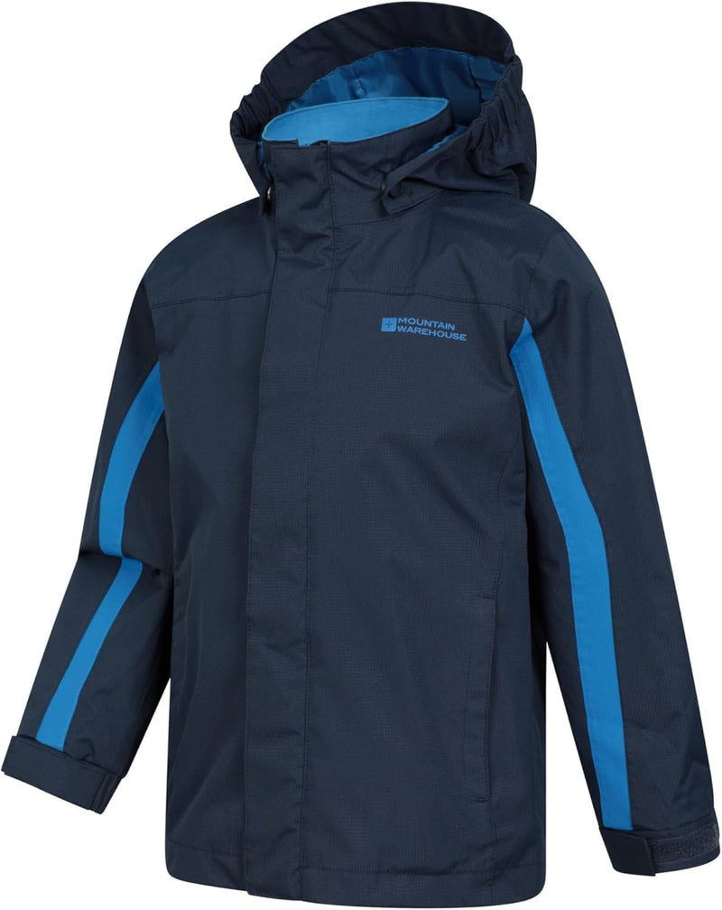Mountain Warehouse Samson Jacke für Kinder - Regenjacke mit getapten Nähten, verstellbare Bündchen,