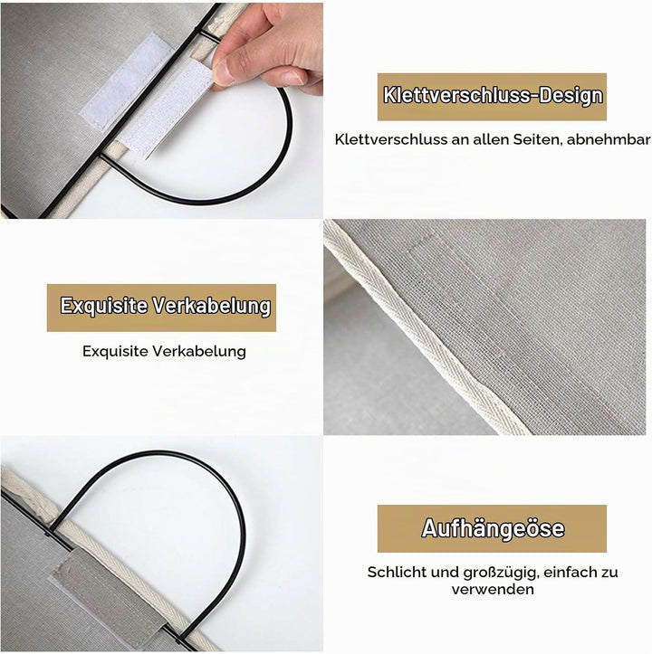 2 Stücke Hängetasche Wand Aufbewahrungstasche Hängend, Wandkorb Stoff mit Metallrahmen, Kaktus und P