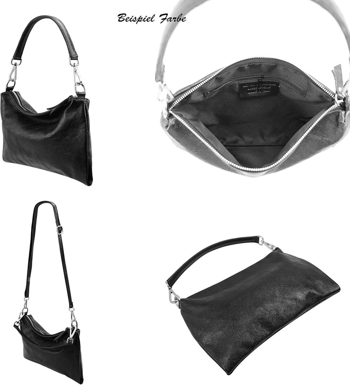 SH Leder Echtleder Umhängetasche mittelgrosse schultertasche Abendtasche Clutch Crossbody Bag Messen