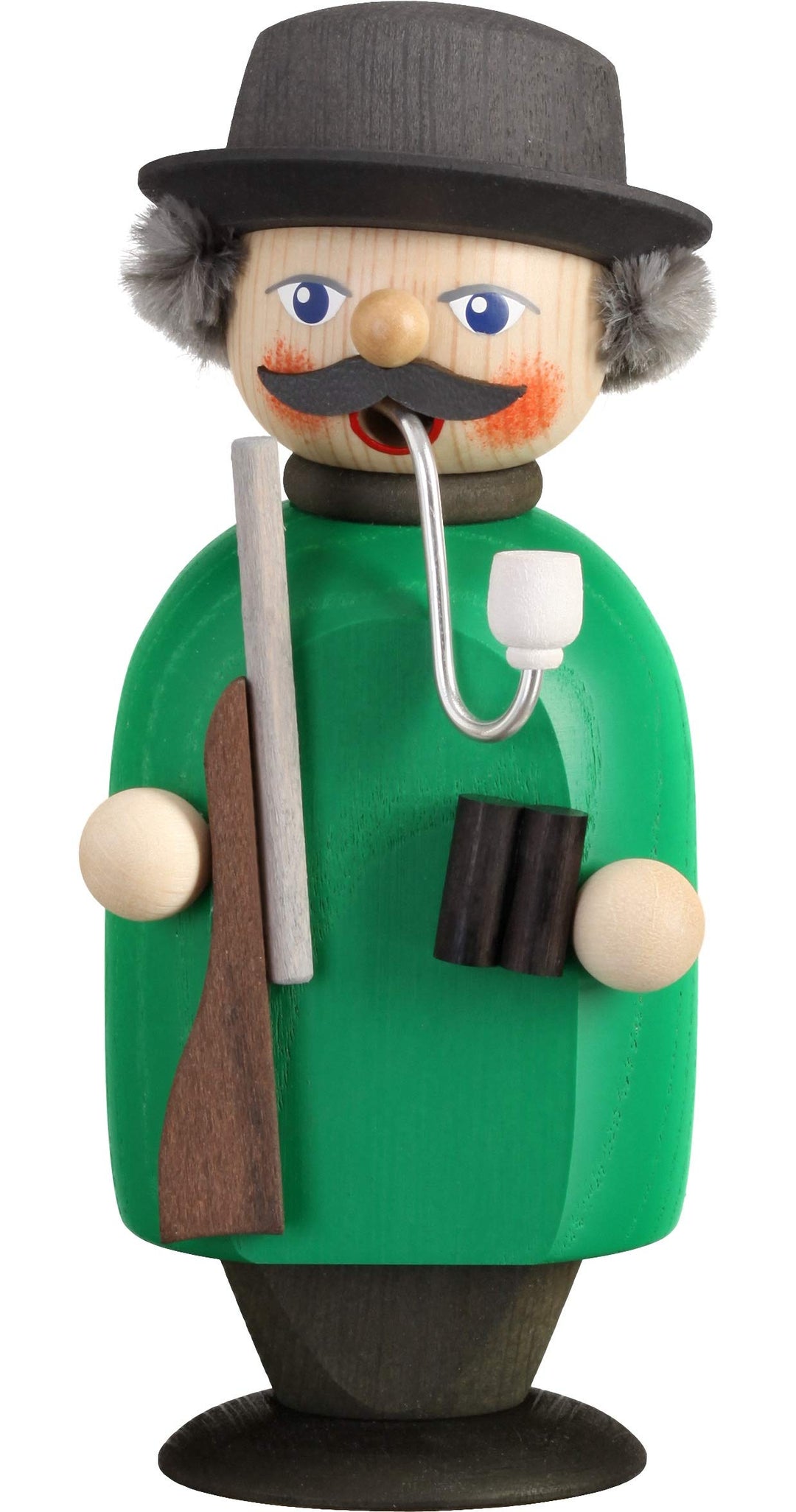 Seiffener Volkskunst | Räuchermann Erzgebirge | Kleine Gesellen 14 cm | Räuchermännchen | Original E