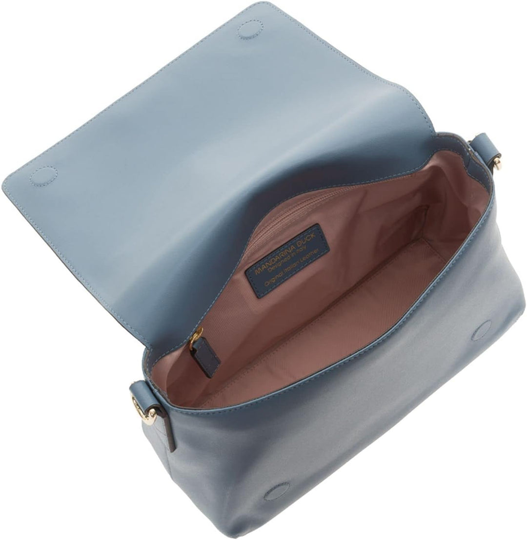 Mandarina Duck Damen Luna Schultertasche, 29x21x13 (L x H x W) Waterfall, Waterfall