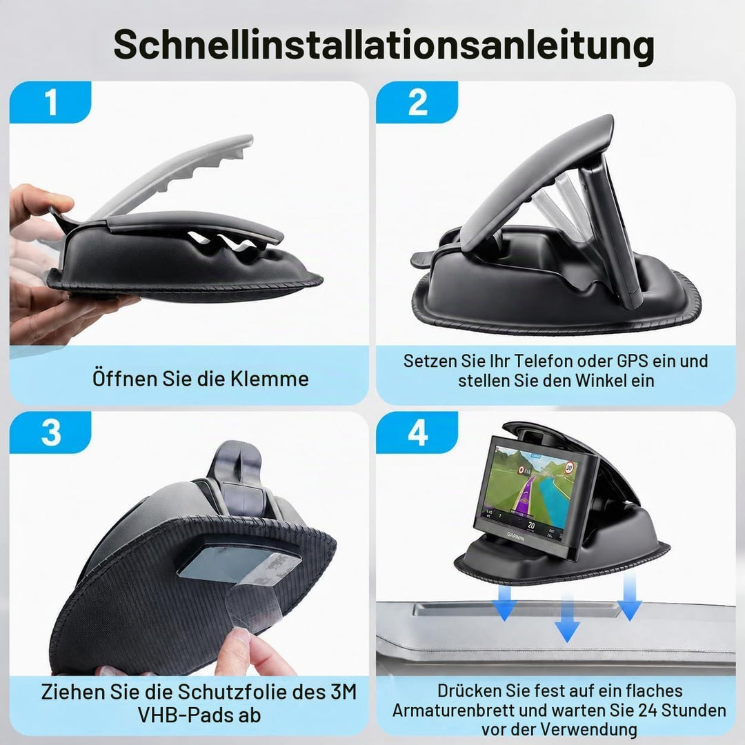 APPS2Car GPS-Halterung, Handyhalterung Auto Armaturenbrett, 2-1 rutschfeste Sitzsack-Halterung für G