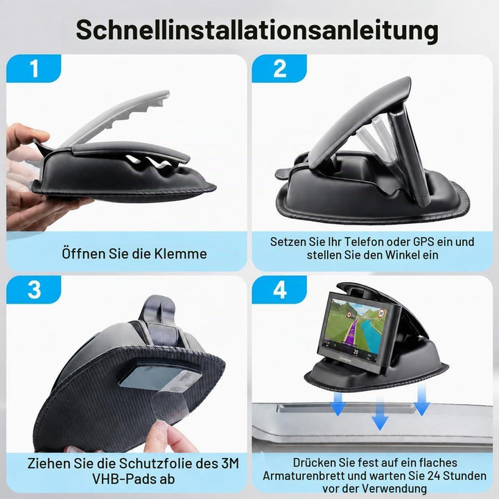 APPS2Car GPS-Halterung, Handyhalterung Auto Armaturenbrett, 2-1 rutschfeste Sitzsack-Halterung für G