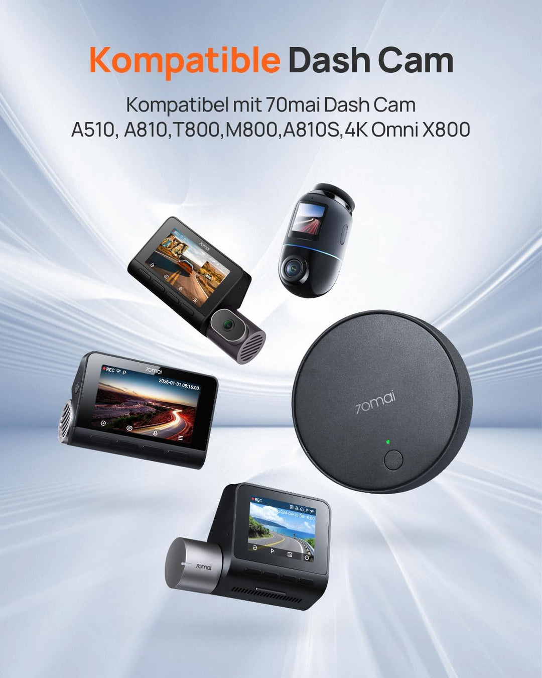 70mai 4G Hardwire Kit für Dash Cam Omni, 24H Smart Parking Überwachung, Echtzeit-Überwachung, Sofort