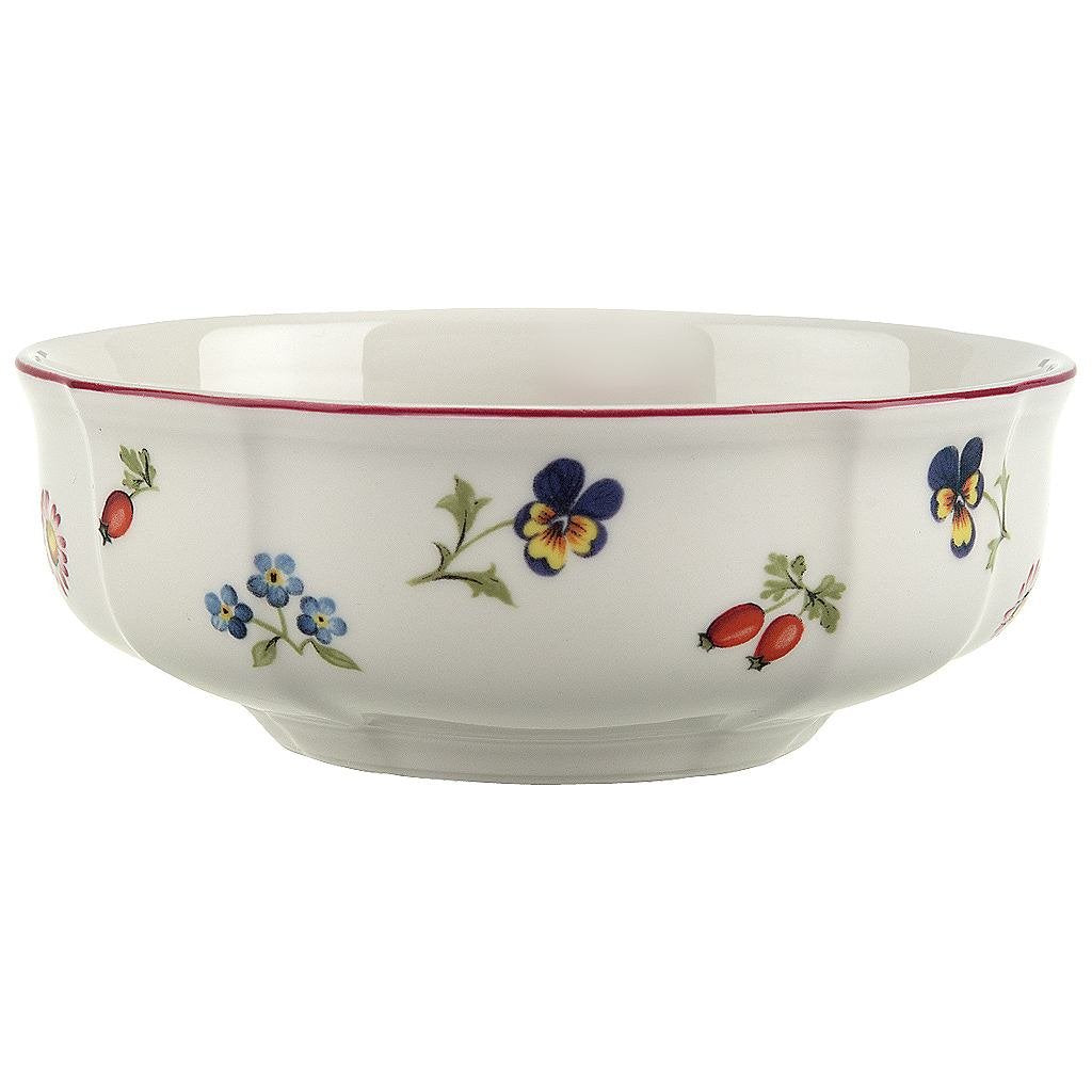 Villeroy & Boch Petite Fleur Dessertschale, 15 cm, Premium Porzellan, Weiss/Bunt 15 cm Zierblume, 15