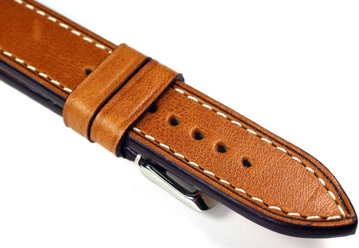RIOS 1931 20mm Herren Leder Deutsch Vintage Uhrenarmband hell braun CT