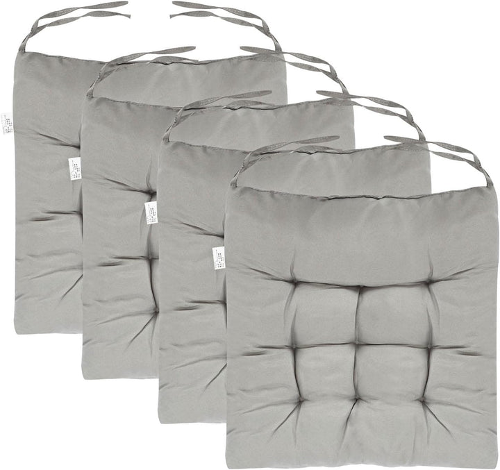 Trintion 8er Set Sitzkissen mit Bindebändern – Bequeme 40x40 cm Stuhlauflage Gartenstuhl, Esszimmers