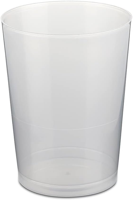 100 x 500 ml Wiederverwendbare und Einwegbecher - Hartplastik, unzerbrechlich, für Partys, Büro oder