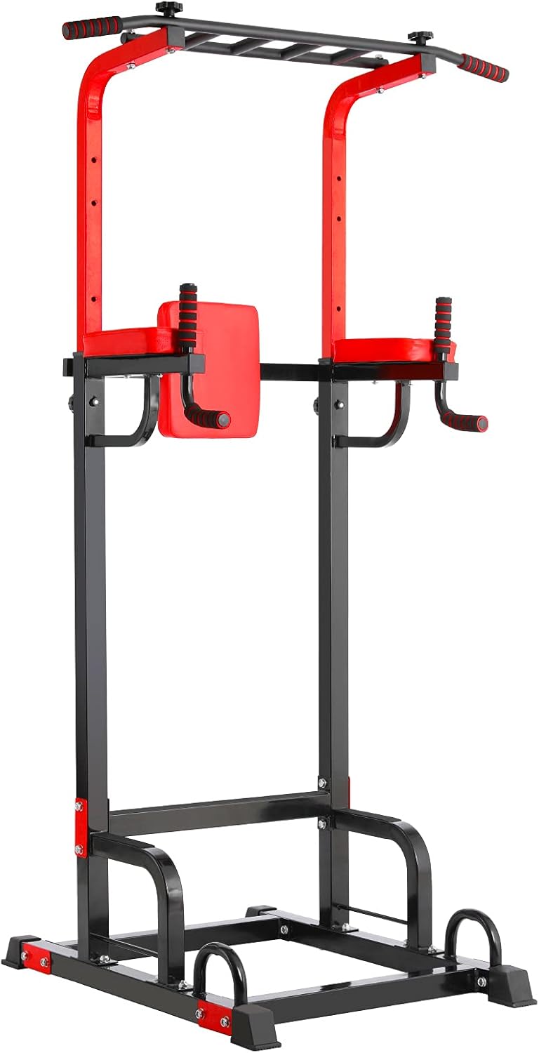 Power Tower Dip Station Klimmzugstange für Heim-Fitness-Studio Krafttraining Workout-Ausrüstung, höh