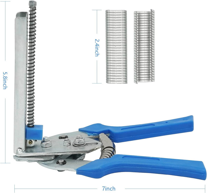 Yuecheng E TYP Drahtbefestigungszange mit 600 Drahtklammern für Zaunzange Befestigung,Drahtbefestigu