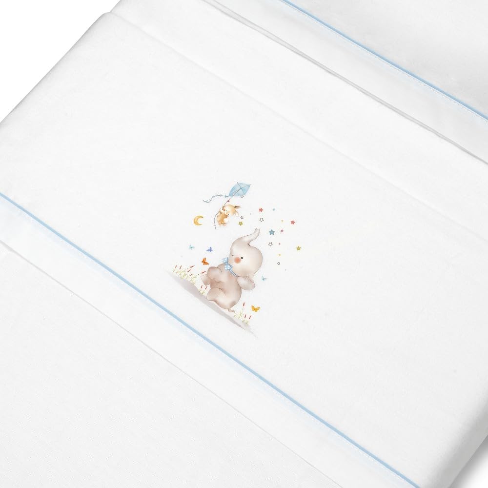 Interbaby - Bettwäsche-Set für Kinderbett, 50 x 80 cm, 100% Baumwolle, warm, Flanell, inkl. Spannbet