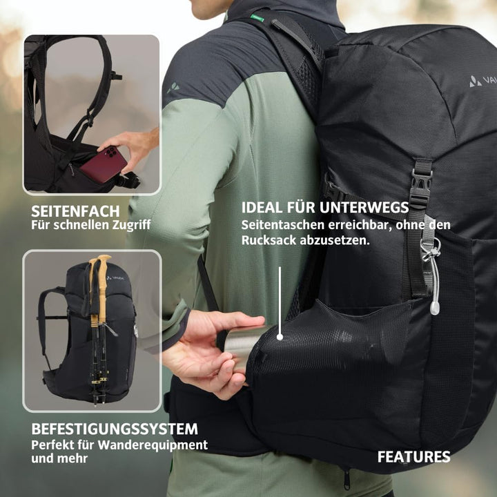 VAUDE Unisex Brenta 24 Rucksäcke (1er Pack) Einheitsgrösse Schwarz, Einheitsgrösse Schwarz