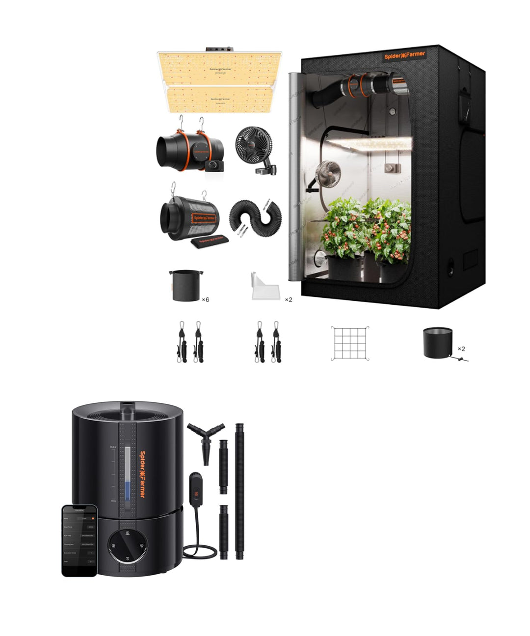 Spider Farmer Neuer 5L Luftbefeuchter und SF4000 Growzelt Komplettset